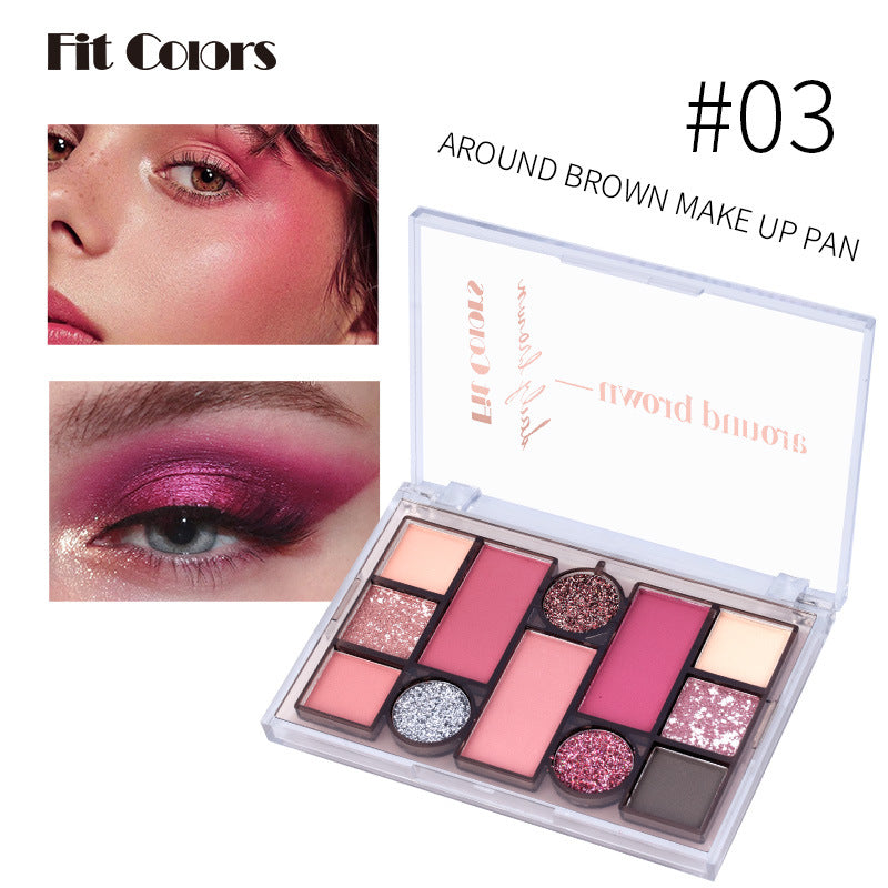12-Color Face Makeup Powder Palette Matte Pearlescent