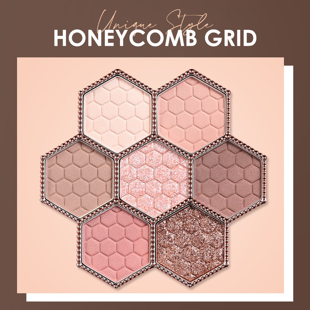 12-Color Honeycomb Diamond Eyeshadow Palette Natural Highlight