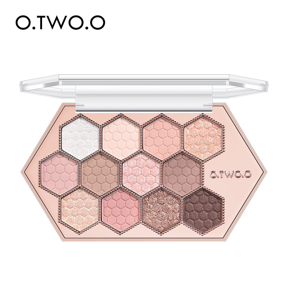 12-Color Honeycomb Diamond Eyeshadow Palette Natural Highlight