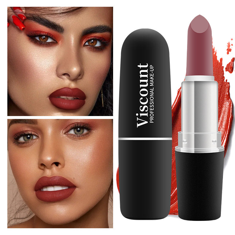 Frosted Bullet Matte White Moisturizing Lipstick 12 Colors