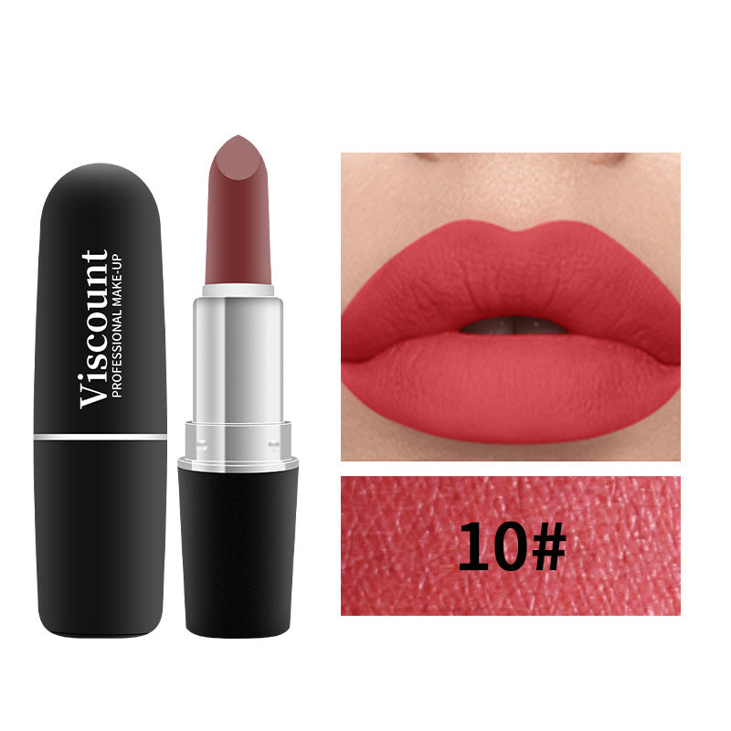 Frosted Bullet Matte White Moisturizing Lipstick 12 Colors