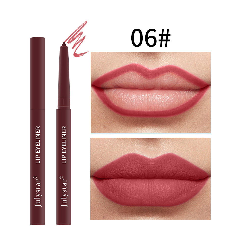 Waterproof Matte Pink Lipstick Lipliner Makeup