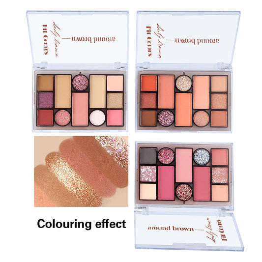 12-Color Face Makeup Powder Palette Matte Pearlescent