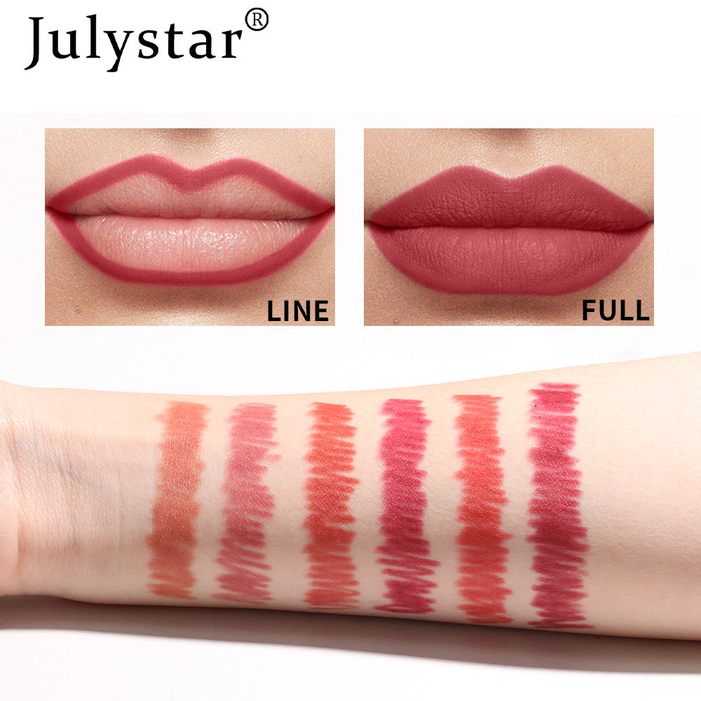 Waterproof Matte Pink Lipstick Lipliner Makeup