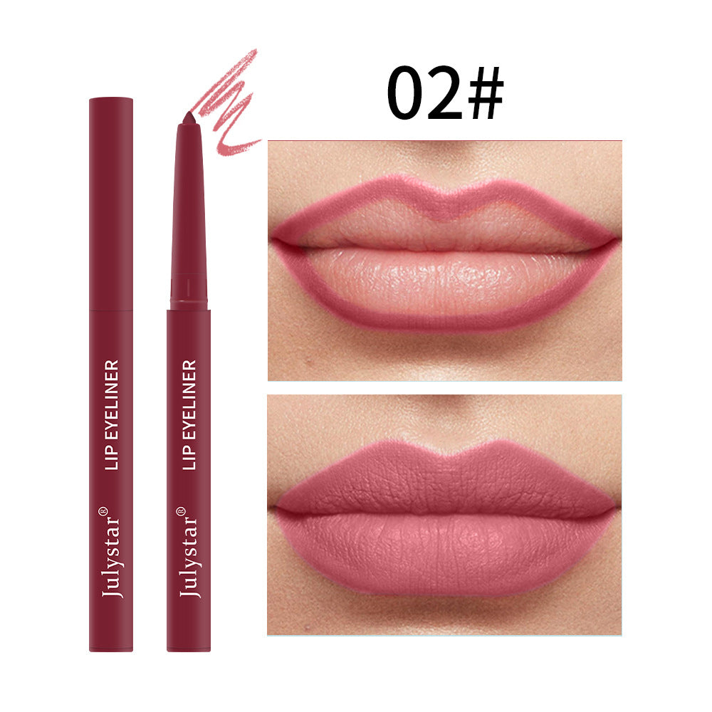 Waterproof Matte Pink Lipstick Lipliner Makeup
