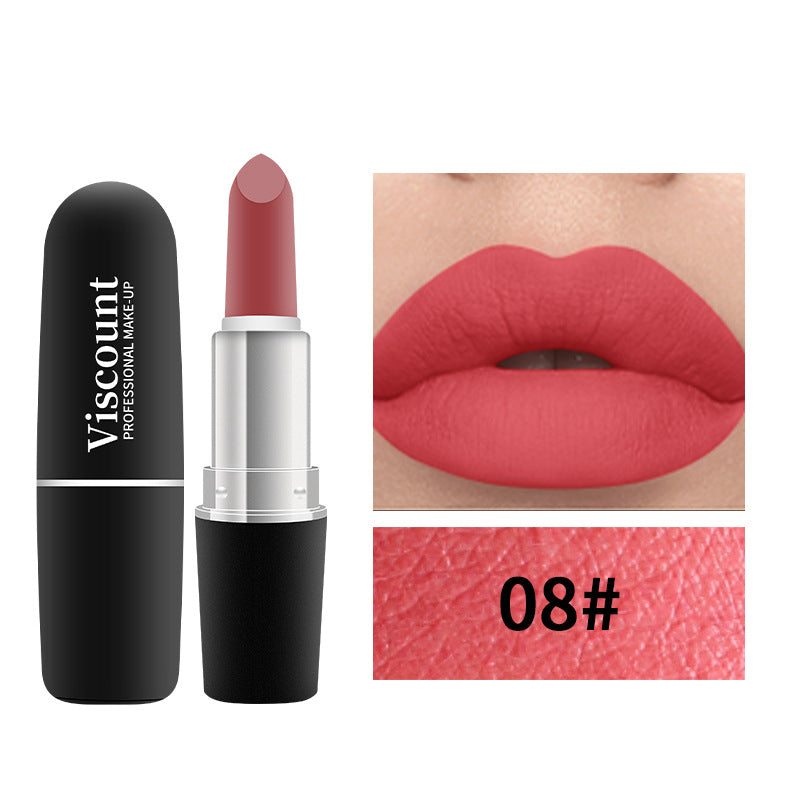 Frosted Bullet Matte White Moisturizing Lipstick 12 Colors