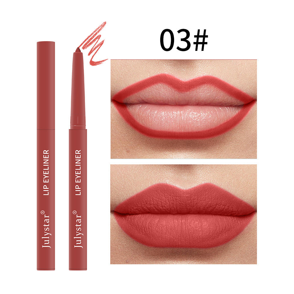 Waterproof Matte Pink Lipstick Lipliner Makeup