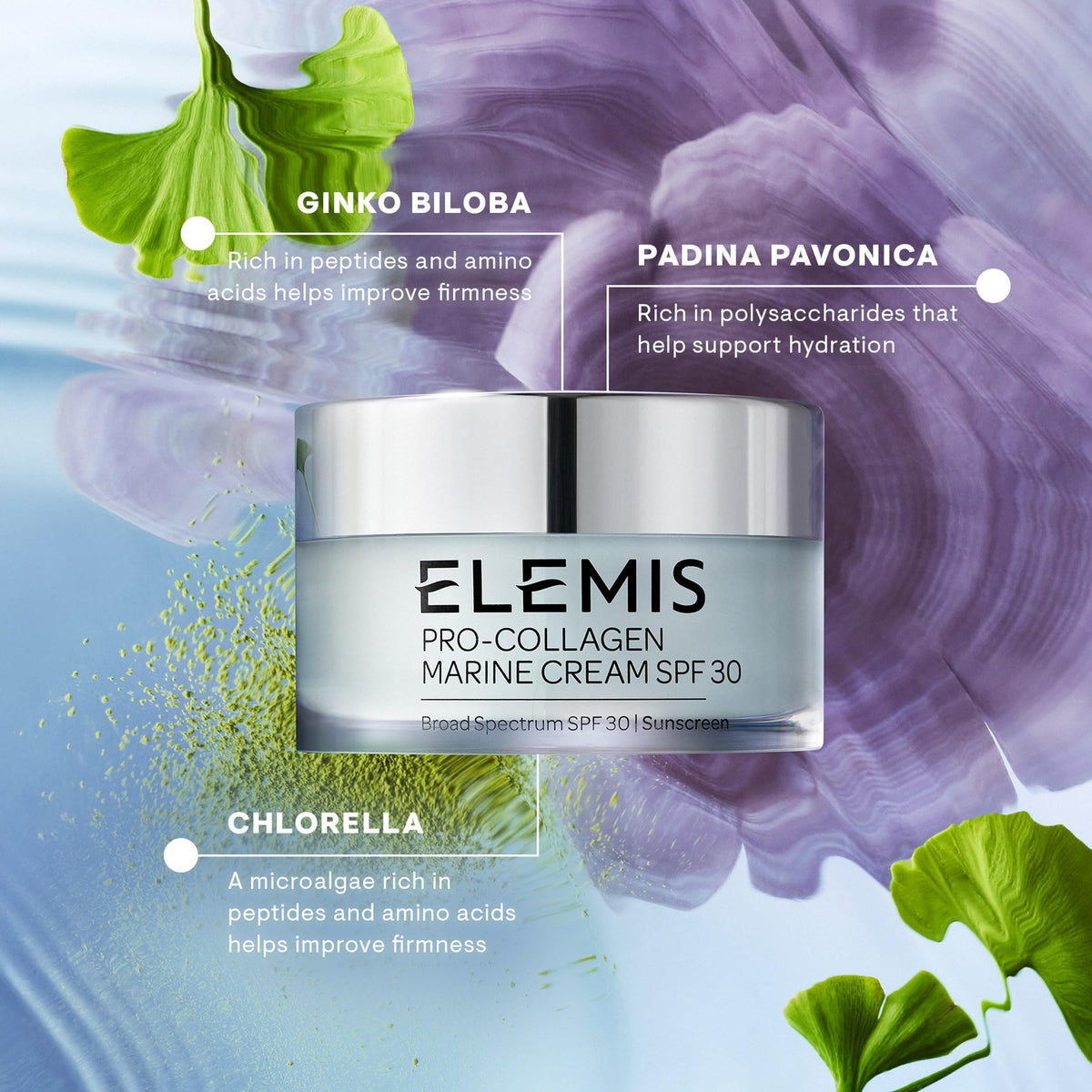 ELEMIS Pro-Collagen Marine Cream SPF 30, Lightweight Anti-Wrinkle Daily Facial Moisturizer