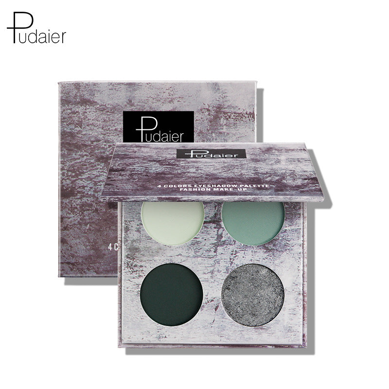 4-Color Waterproof Matte Pearlescent Eyeshadow Palette