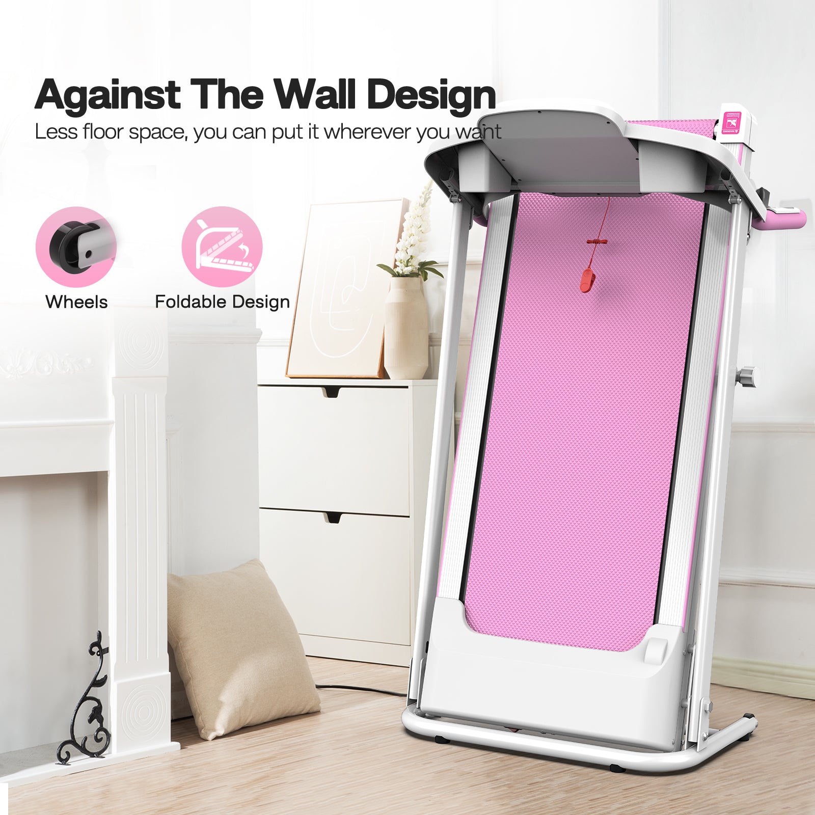 Foldable 2.5HP Electric Treadmill for Home Workouts