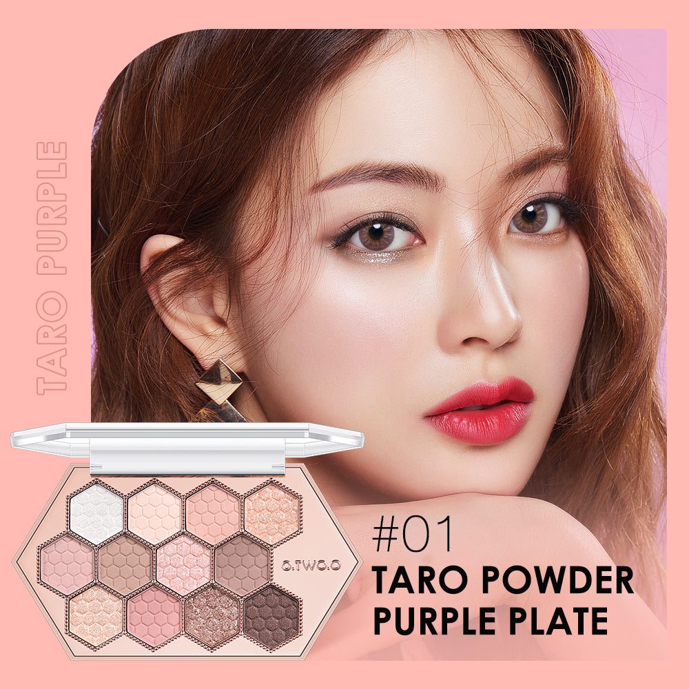 12-Color Honeycomb Diamond Eyeshadow Palette Natural Highlight