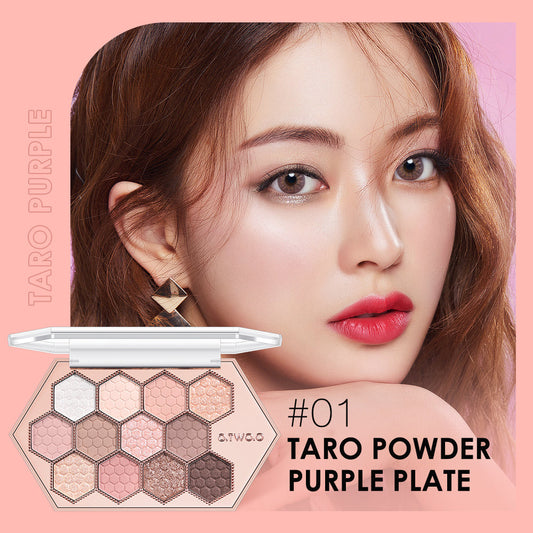 12-Color Honeycomb Diamond Eyeshadow Palette Natural Highlight