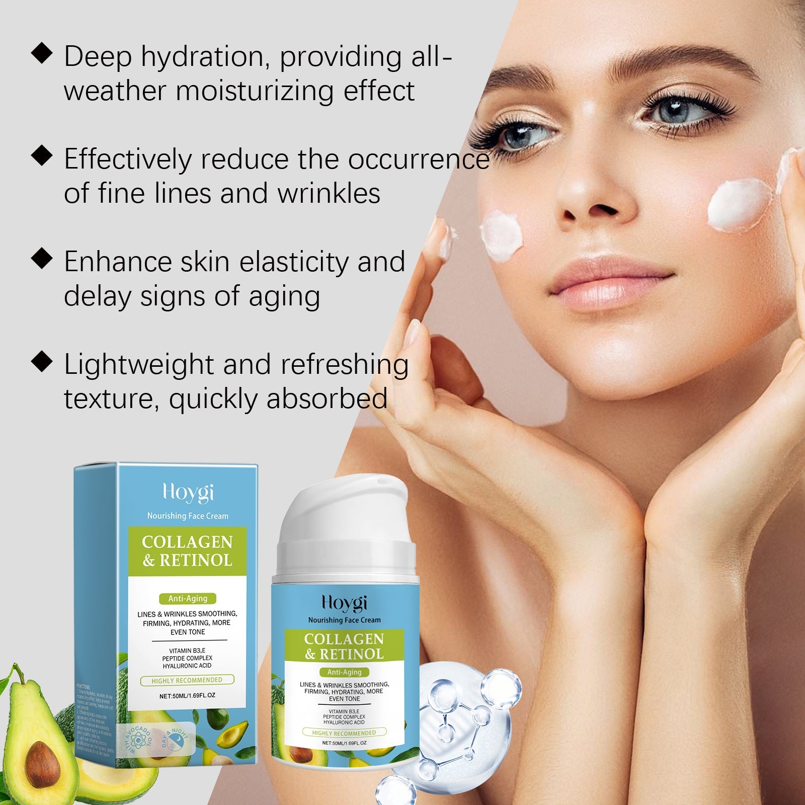 Collagen Facial Moisturizer Hydrating Anti-Aging Soft Cream
