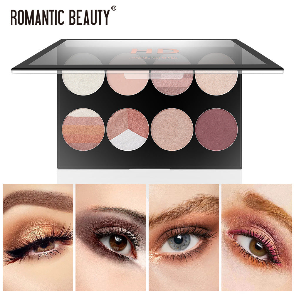 8-Color Pearl Matte Eyeshadow Palette Easy Application