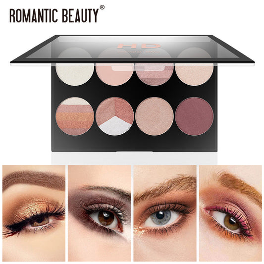 8-Color Pearl Matte Eyeshadow Palette Easy Application