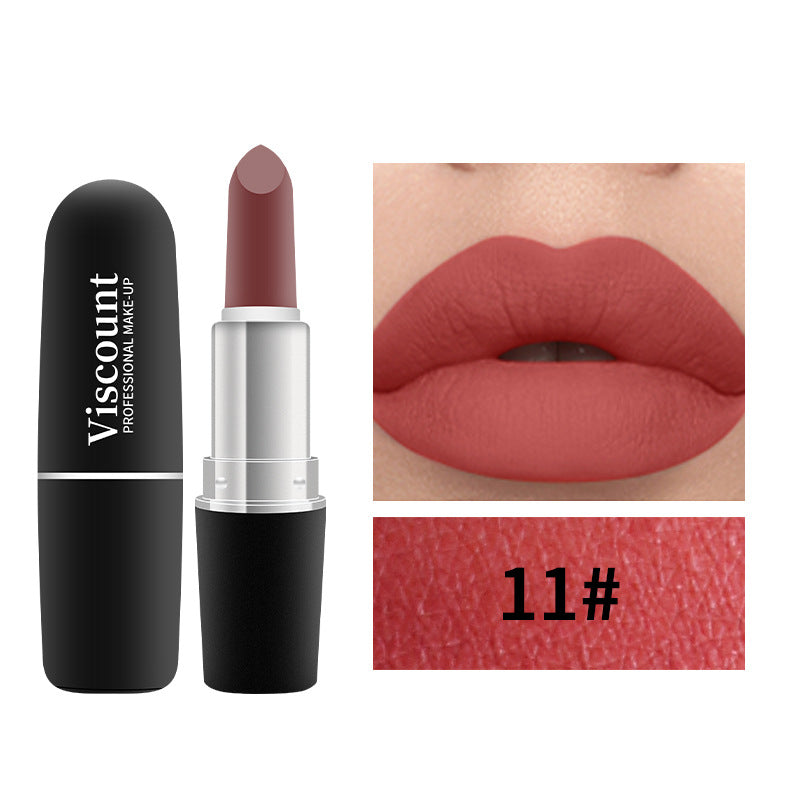 Frosted Bullet Matte White Moisturizing Lipstick 12 Colors