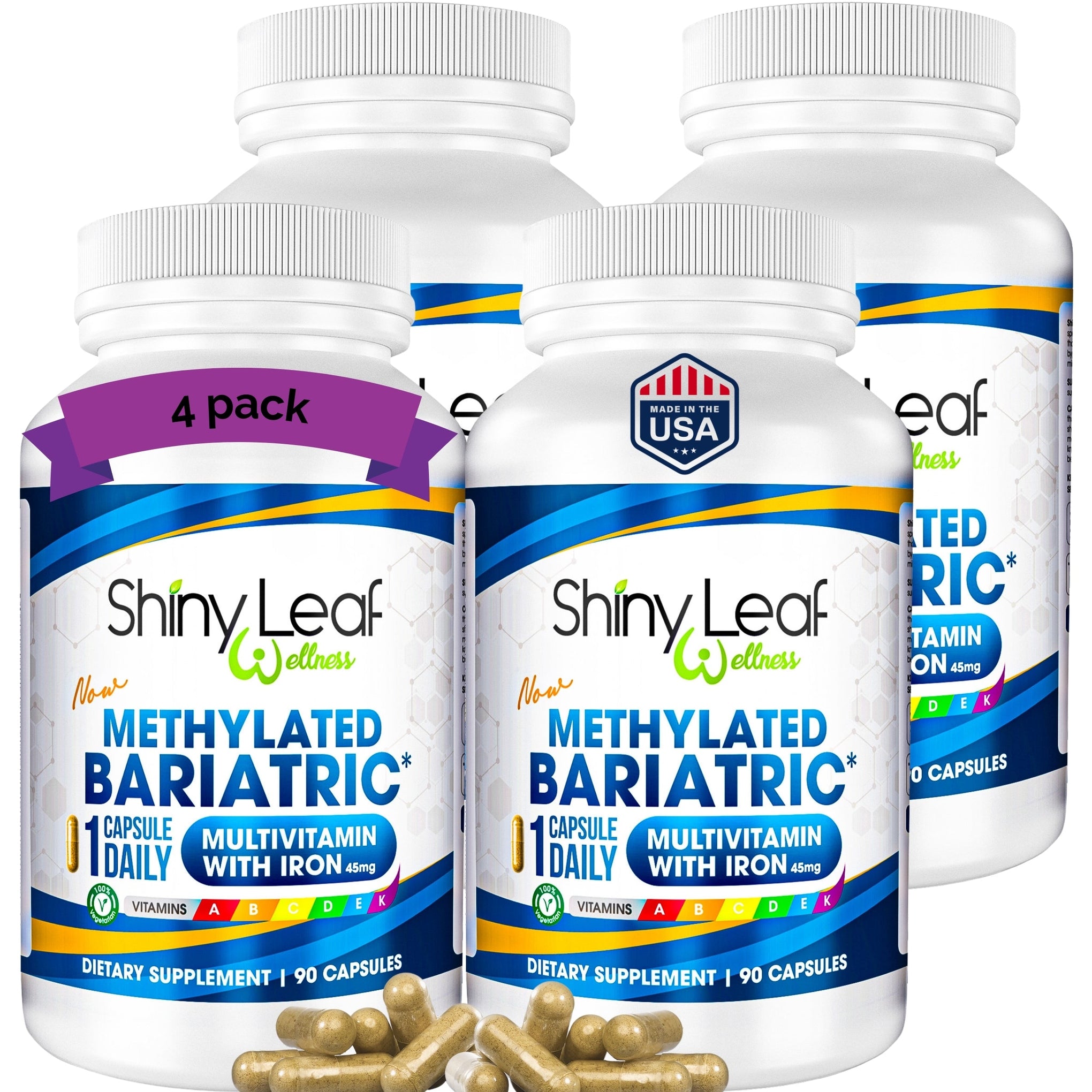 Methylated Bariatric Multivitamin with Iron Daily Capsules