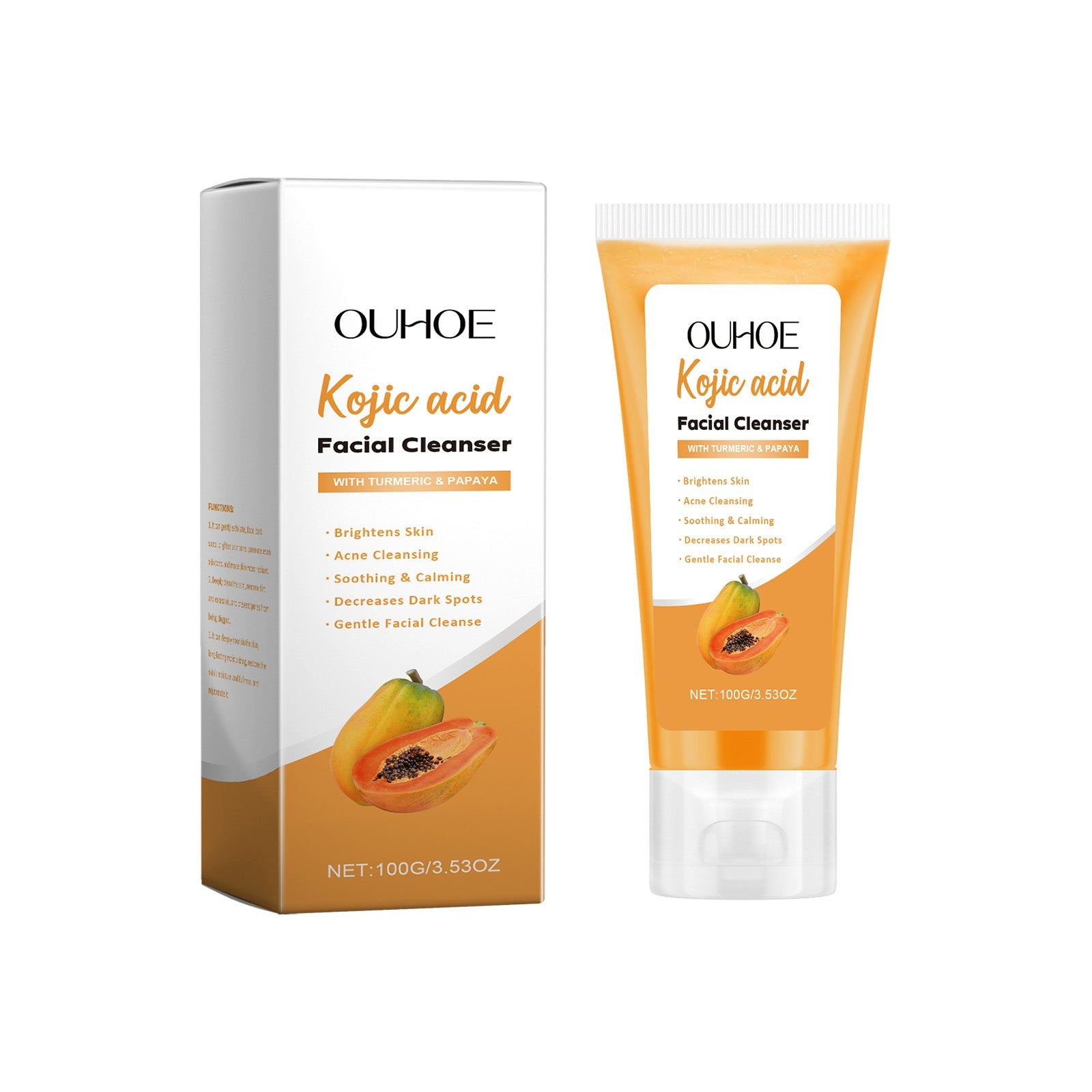 Papaya Facial Cleanser Pore Cleaning Oil Balance Moisturizer
