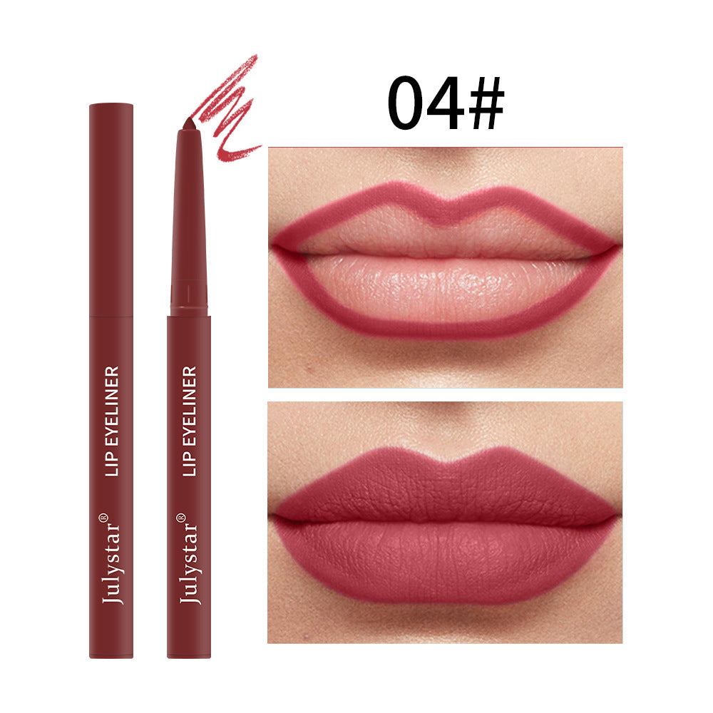Waterproof Matte Pink Lipstick Lipliner Makeup