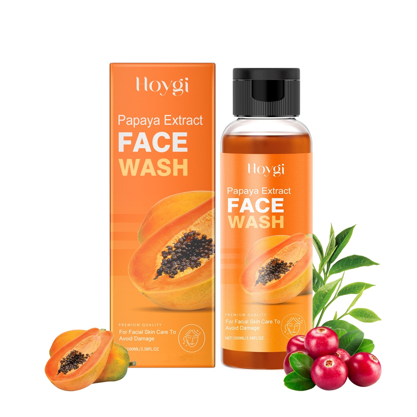 Papaya Gentle Face Wash Hydrating Moisturizing Cleanser