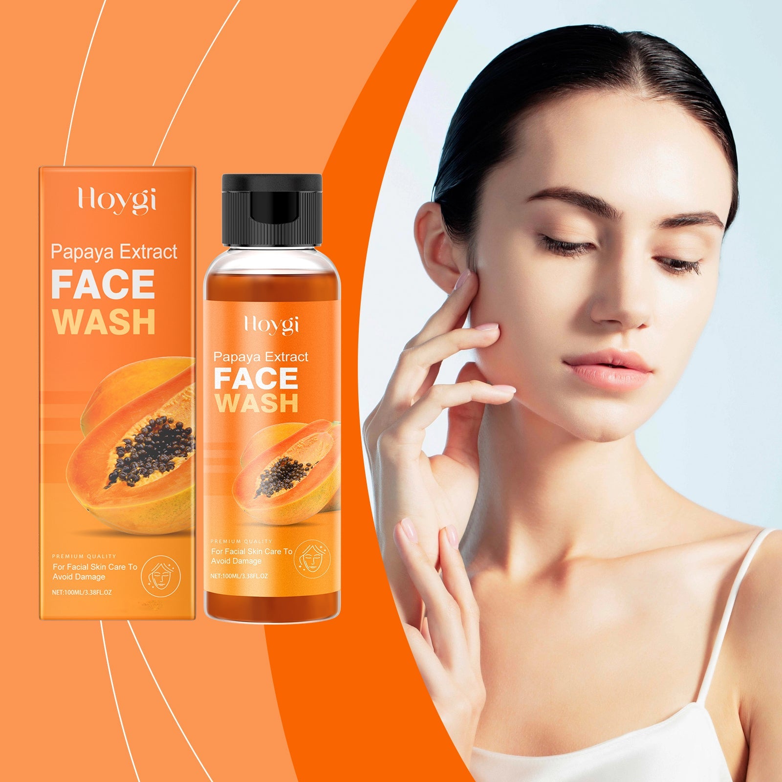 Papaya Gentle Face Wash Hydrating Moisturizing Cleanser