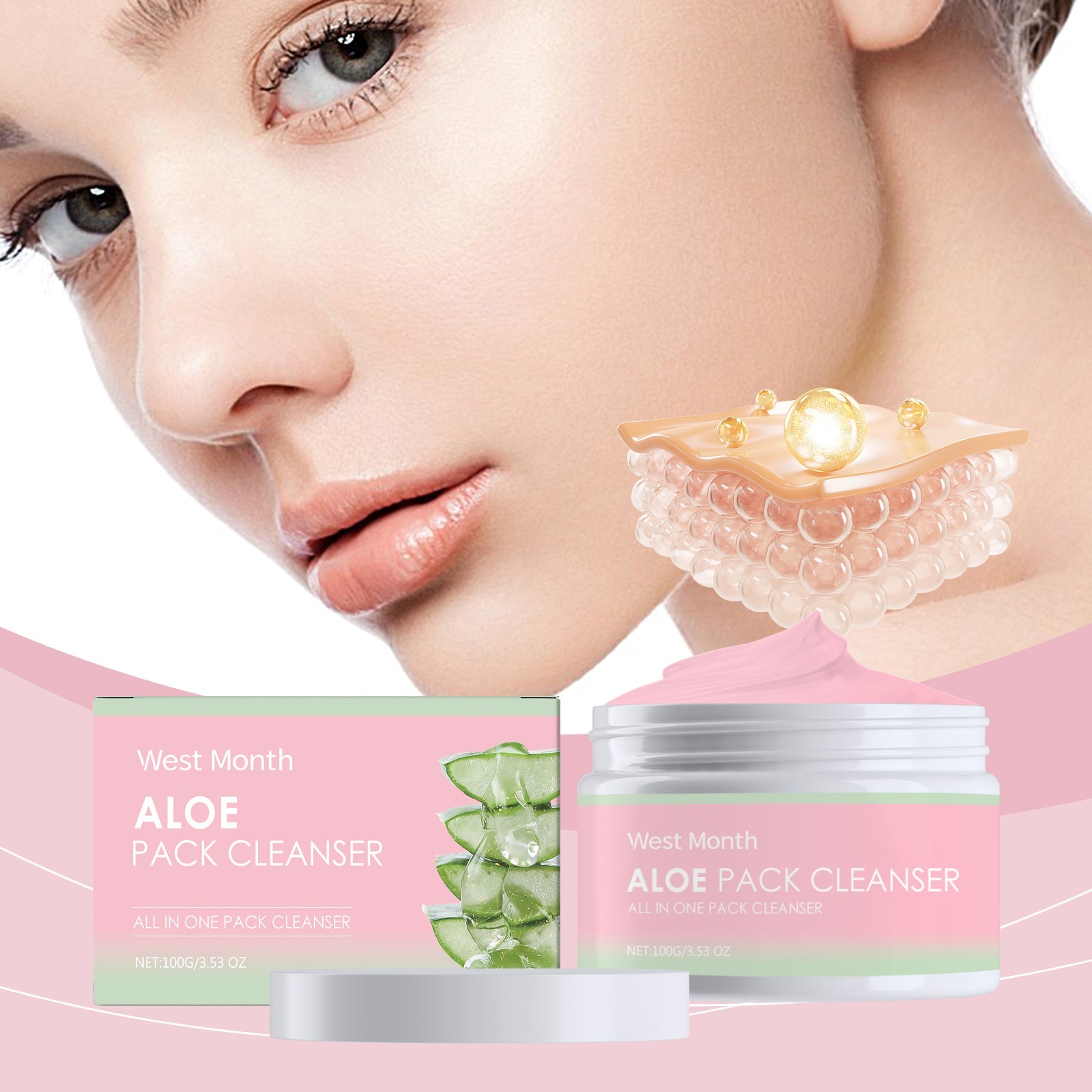 Aloe Soothing Cleanser Pore Cleaning Exfoliating Facial Wash