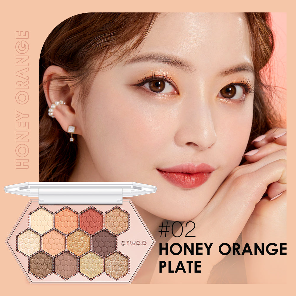 12-Color Honeycomb Diamond Eyeshadow Palette Natural Highlight