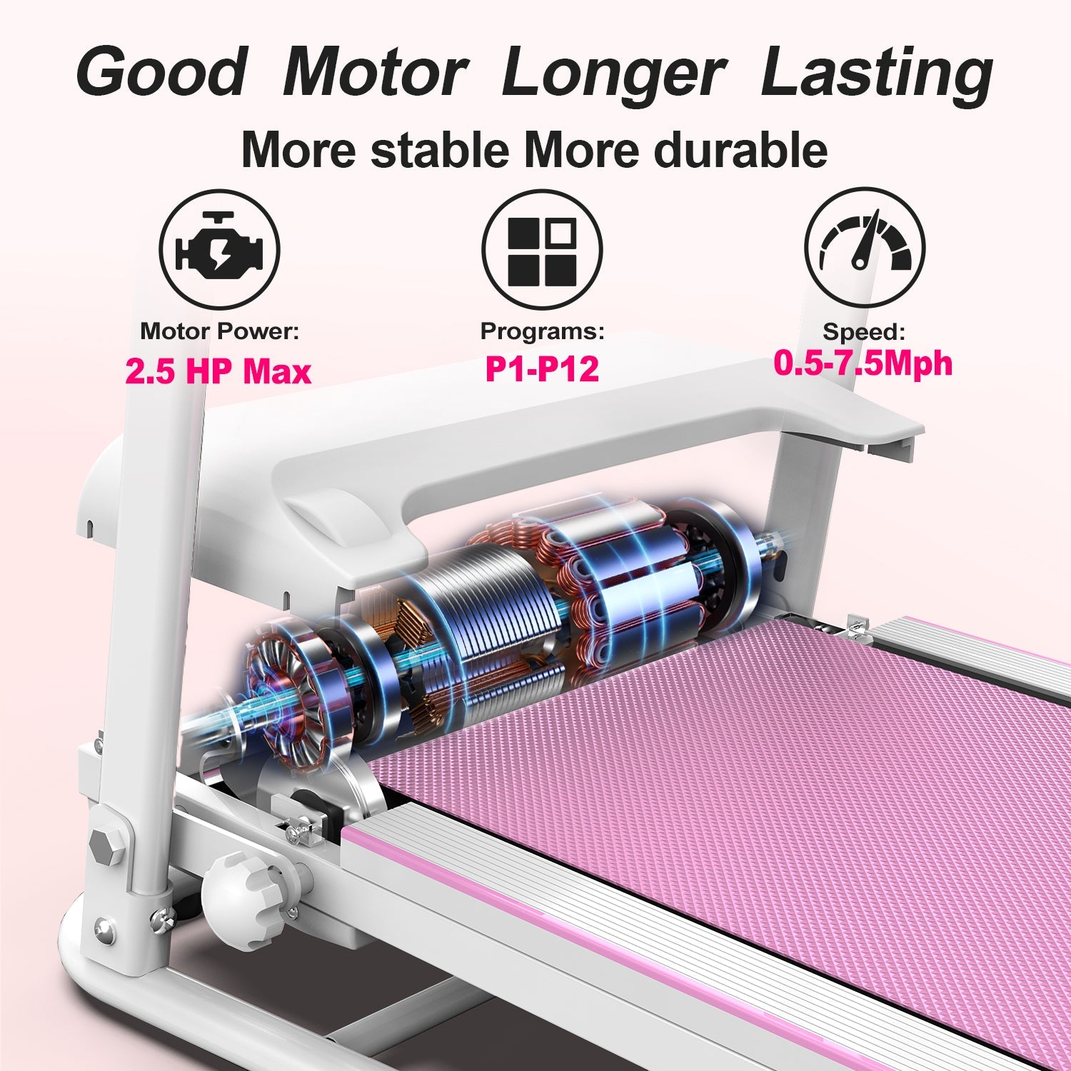 Foldable 2.5HP Electric Treadmill for Home Workouts