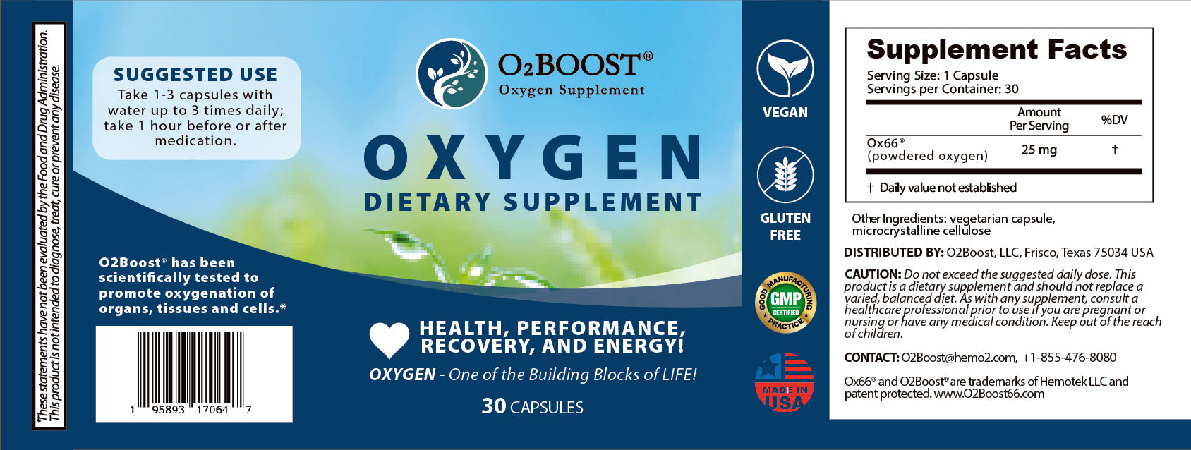 Oxygen Supplement for Energy and Performance Support