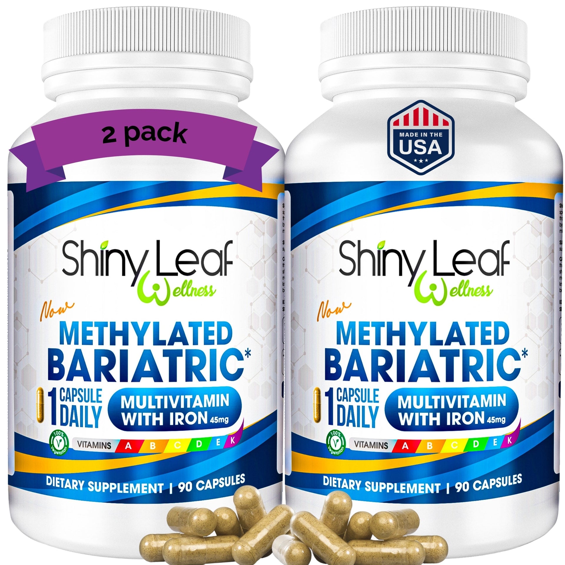 Methylated Bariatric Multivitamin with Iron Daily Capsules