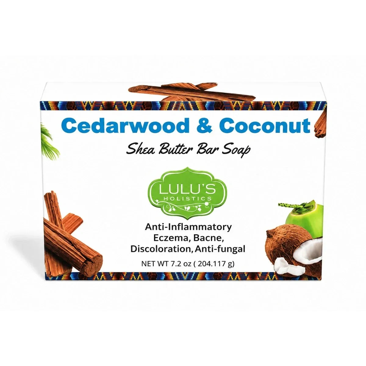 Lulu's Holistics Cedarwood Coconut Shea Butter Bar Soap – Balancing Cleanse