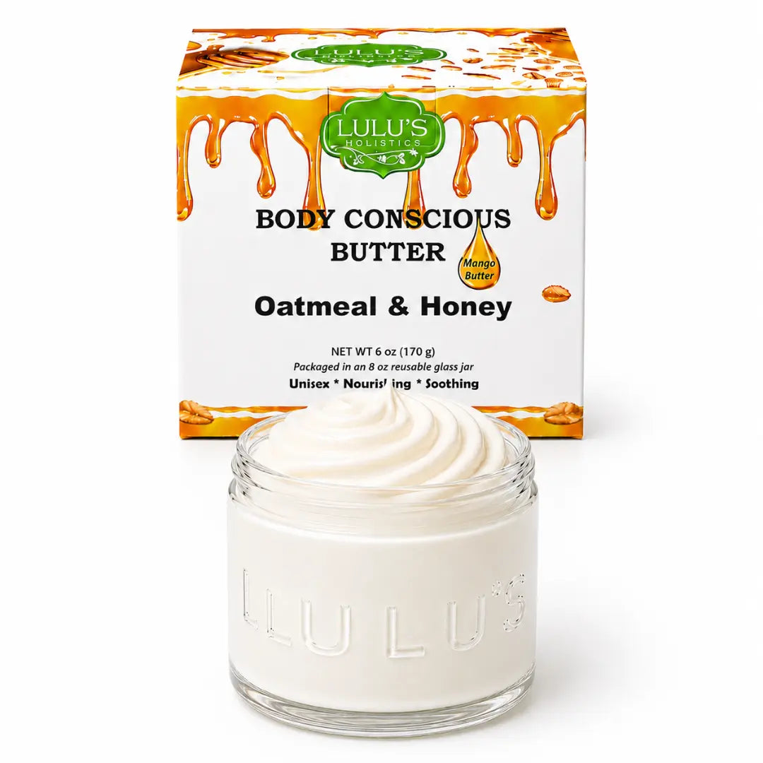 Lulu's Holistics Almond Coconut Glowing Whipped Body Butter with Raw African Yellow Shea Base