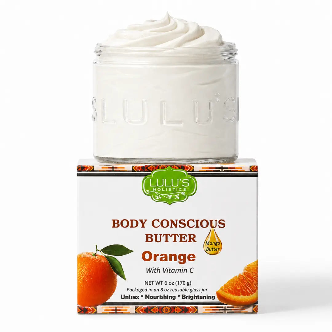Lulu's Holistics Orange Vitamin C Whipped Mango Body Butter – Non-Greasy, Radiant Skin