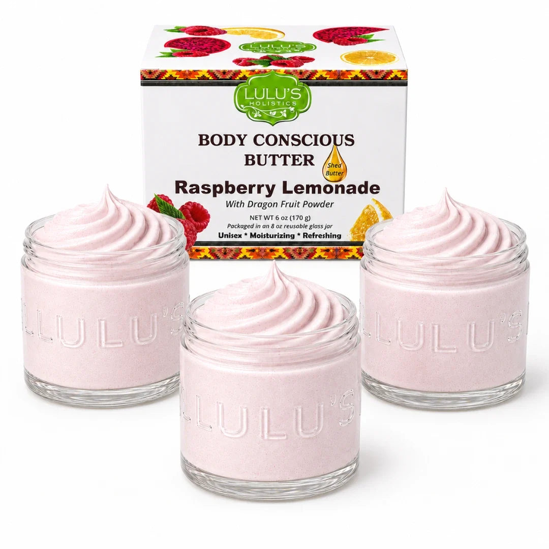 Lulu's Holistics Almond Coconut Glowing Whipped Body Butter with Raw African Yellow Shea Base
