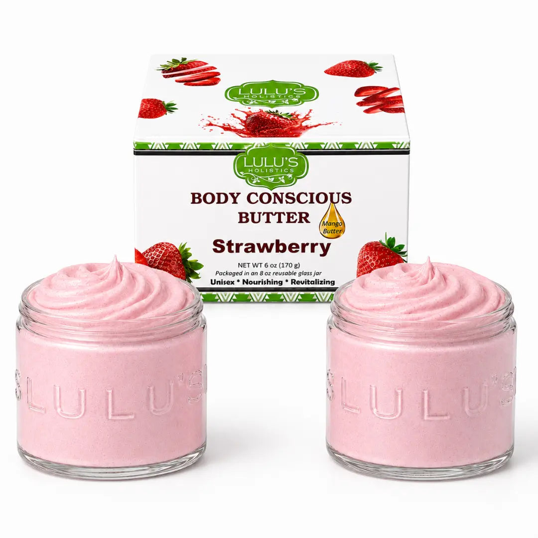 Lulu's Holistics Unrefined Unscented Whipped Body Butter – Pure, Balanced Moisture