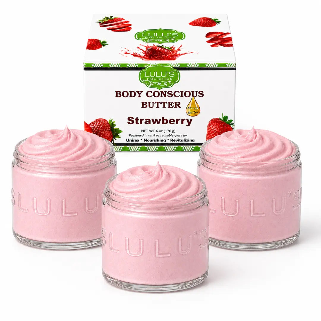 Lulu's Holistics Raspberry Lemonade Whipped Body Butter – Nourishing, Skin-Softening Care