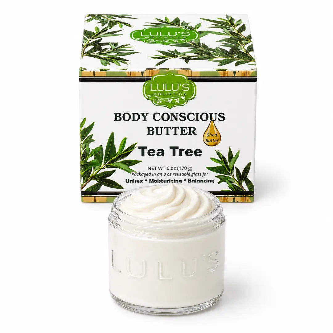 Lulu's Holistics Almond Coconut Glowing Whipped Body Butter with Raw African Yellow Shea Base